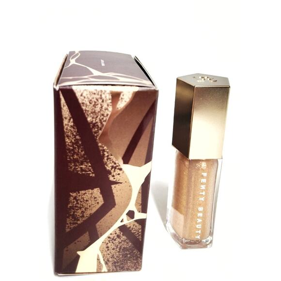 Fenty Arcane Gloss Bomb Universal Lip Luminizer Risky Rulin Shimmering Warm Gold - Picture 5 of 16